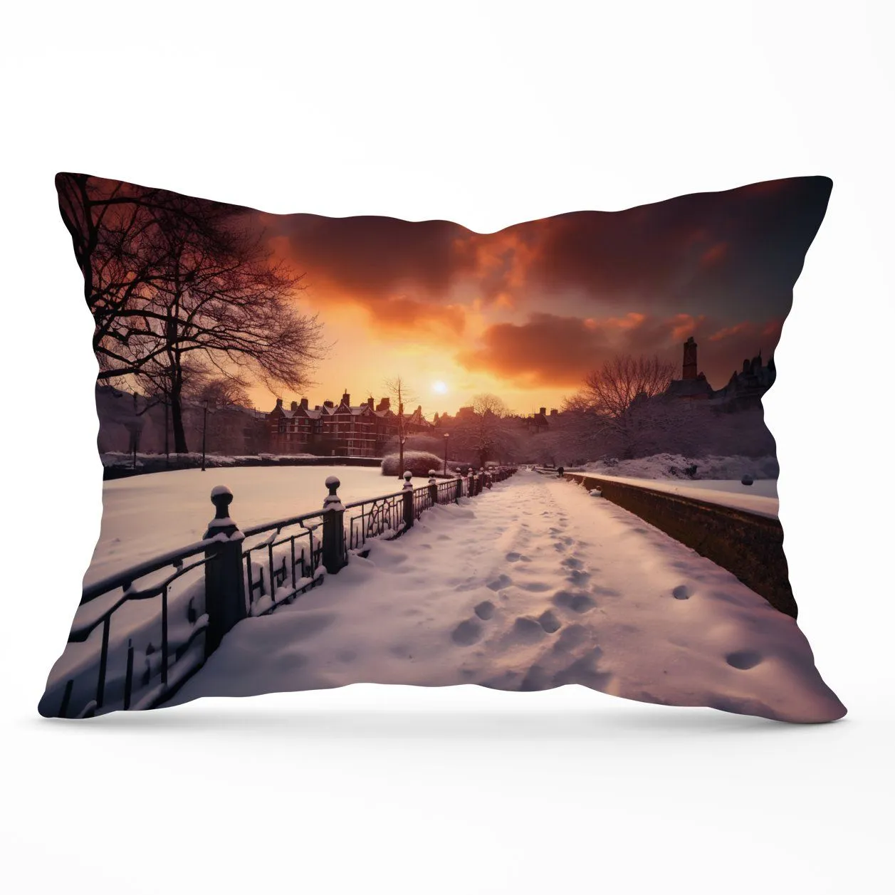 Warren Reed - Designer A Snowy Walk In London Cushions