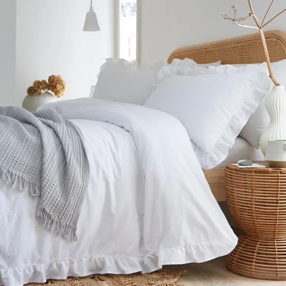 Appletree Cassia Frill 100% Cotton Duvet Cover & Pillowcase Set 4