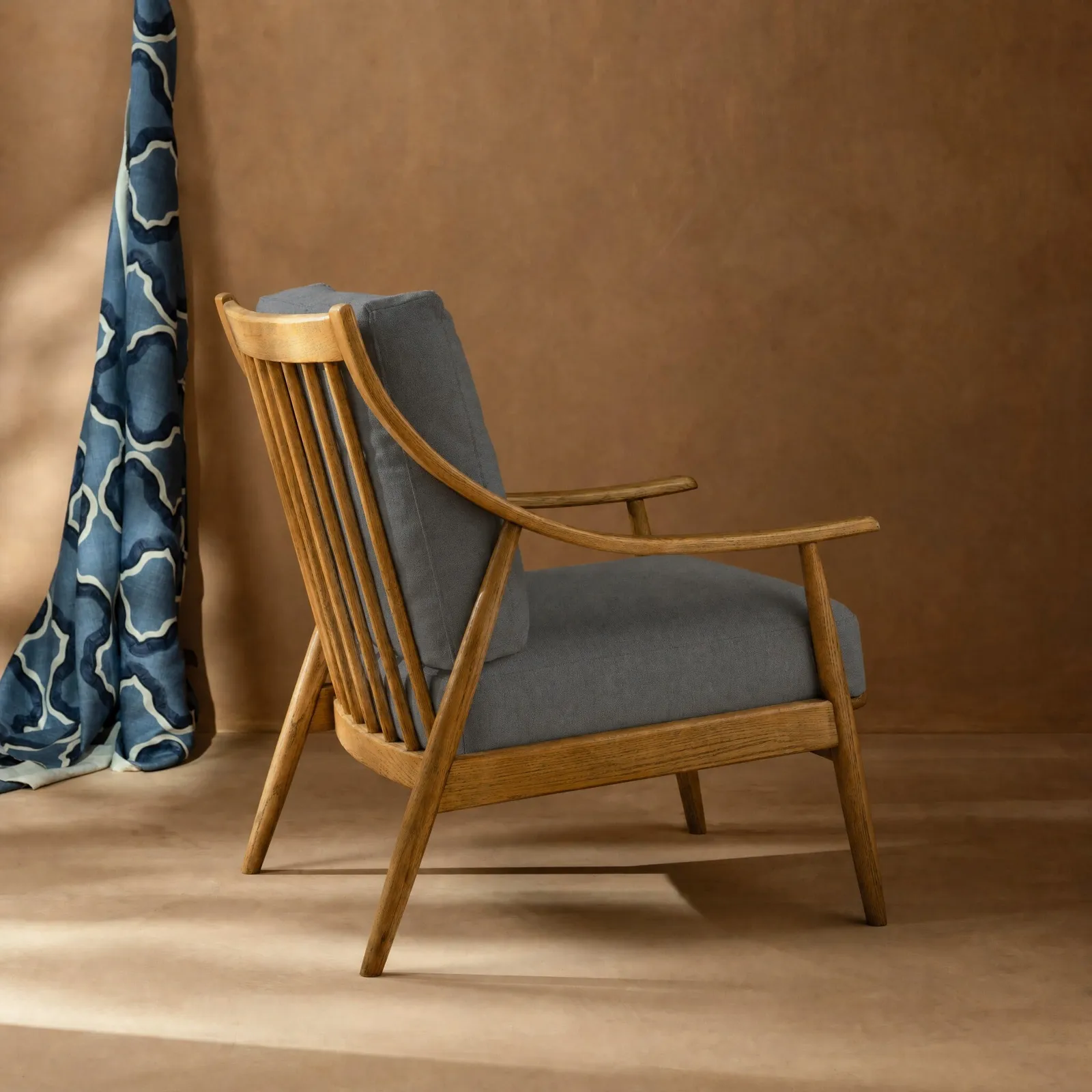Runa Armchair, Grey Fabric | Barker & Stonehouse 4