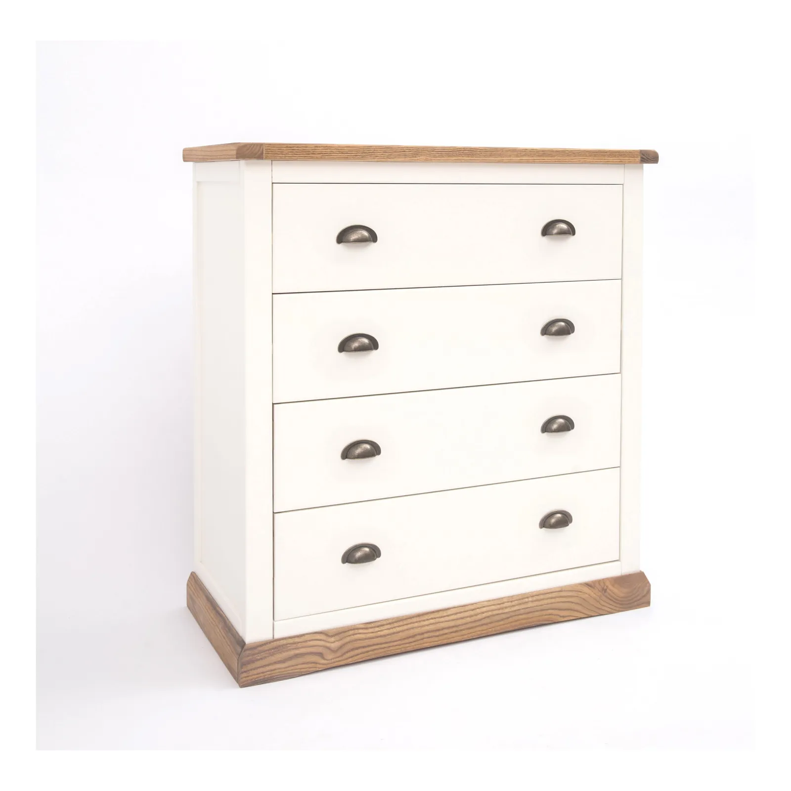 Cabinet Bits Tropea 4 Drawer Chest of Drawers Brass Cup Handle in Off-White 2