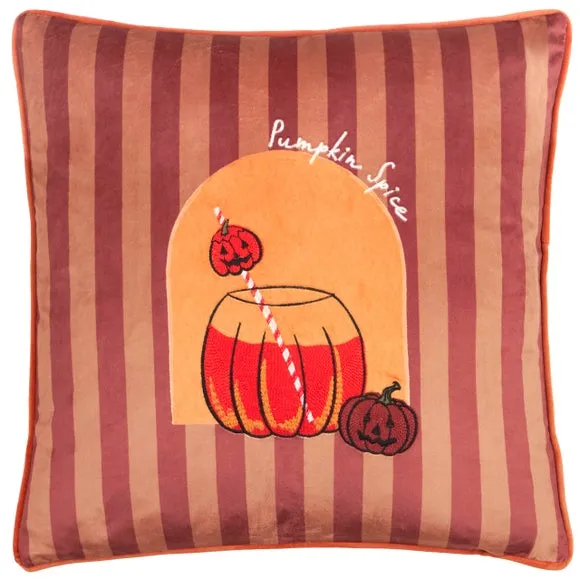 Furn Pumpkin Spice Velvet Cushion Orange 45 X 45Cm, Orange 3