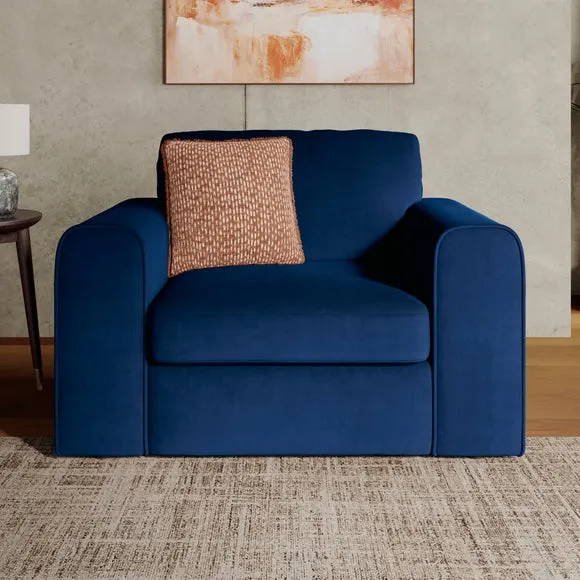 Abel Matte Velvet Snuggle Chair 1