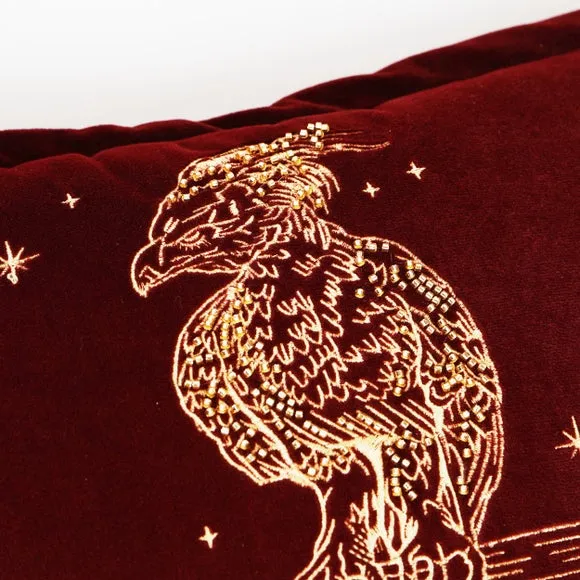 Harry Potter Alumni Fawkes Velvet Square Cushion 3