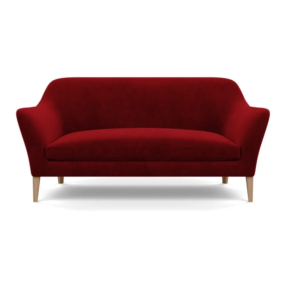 Heal's Wallis 3 Seater Sofa Smart Luxe Velvet Mulberry Tinted Ash Feet