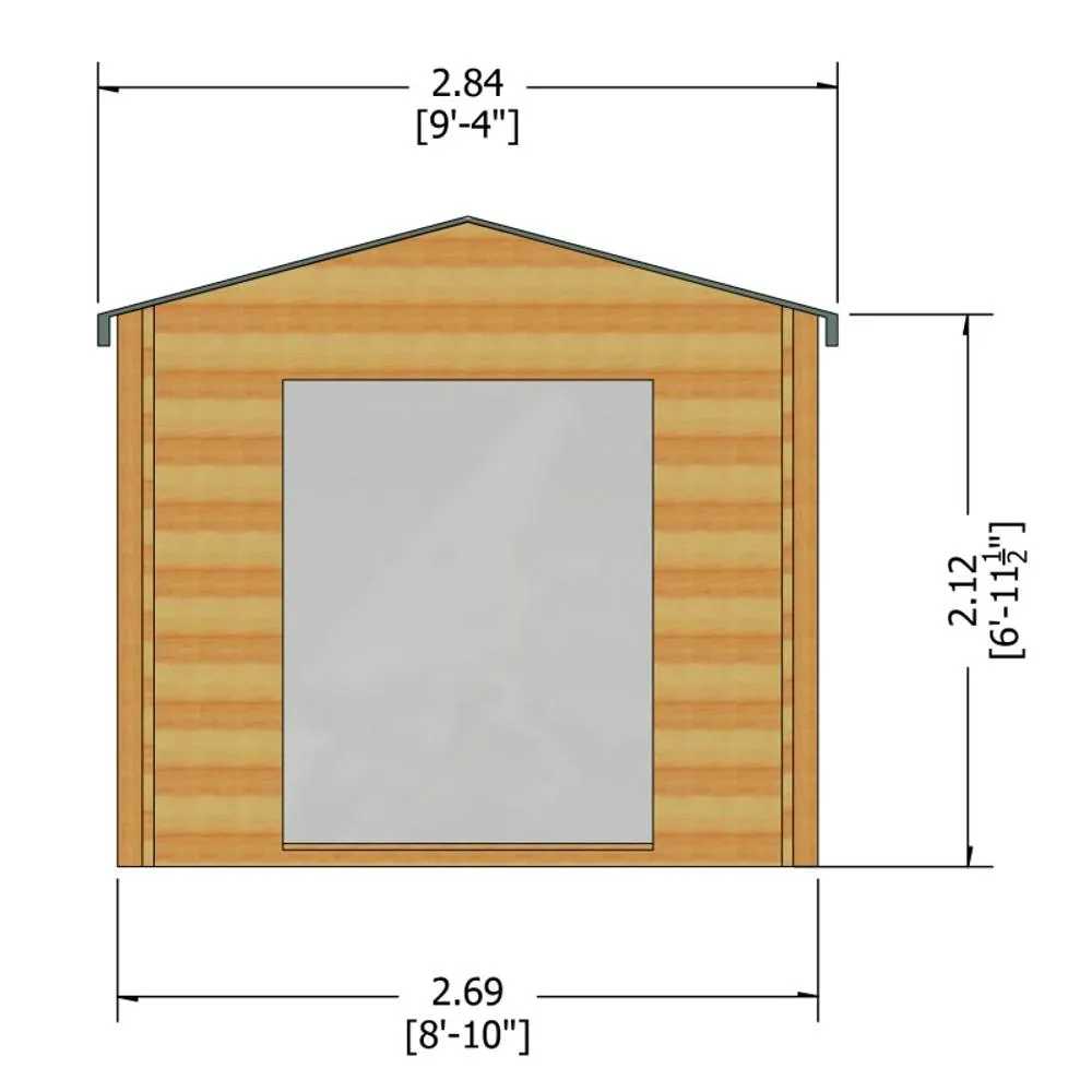 Shires Barnsdale 19 mm Log Cabin 9 x 9 Feet in Light Brown 4