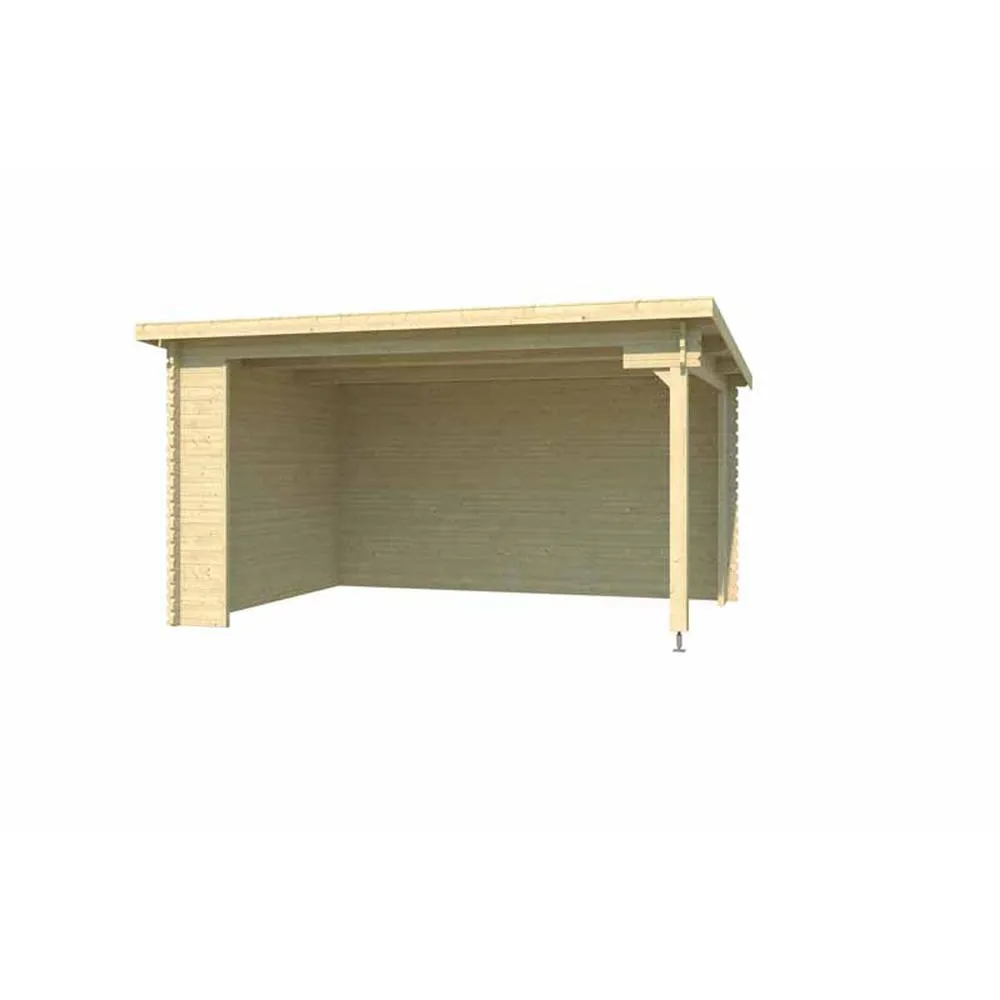 Lasita Maja Ltd Columbus-Log Cabin, Garden Room, Home Office - L435xW349xH245.1 cm in Light Tan 2