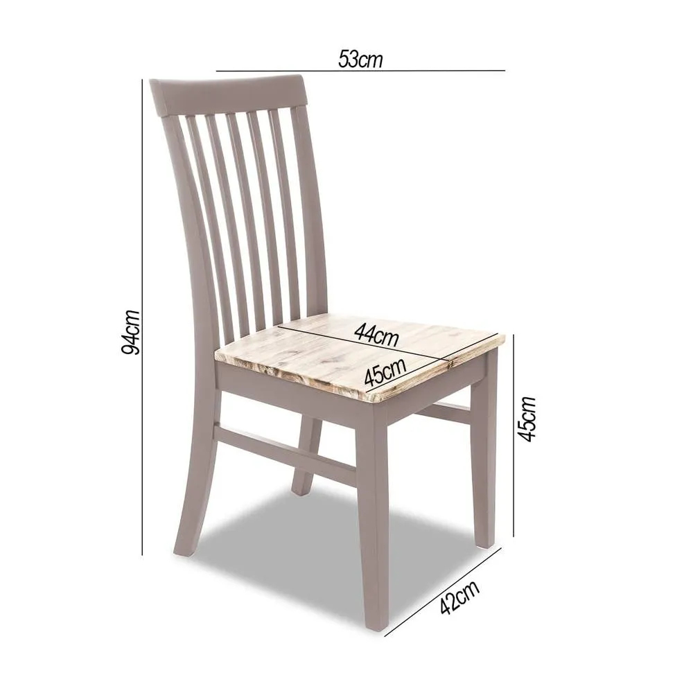 Statement Furniture Florence Highback Wooden Seat Chair in Taupe 3