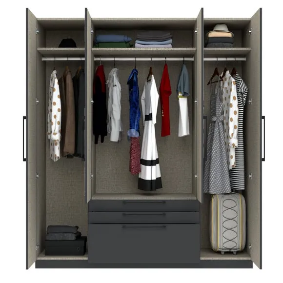 Foster 4 Door 3 Drawer Wardrobe 6