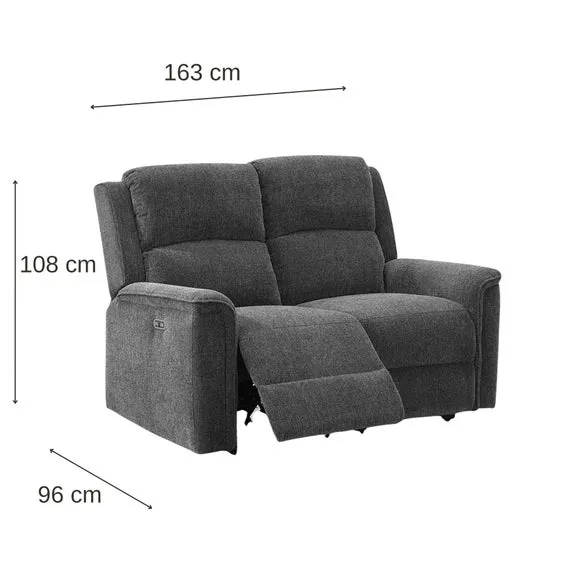 Lanark Chenille Power Recliner 2 Seater Sofa 4
