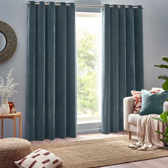 Yard Chenille Eyelet Curtains 2