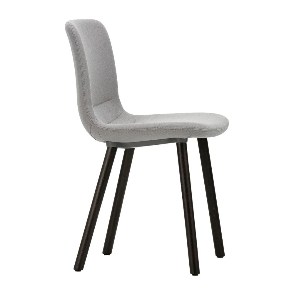 Vitra Hal Soft Wood Chair Dumet Pebble Dark Oak Legs 3