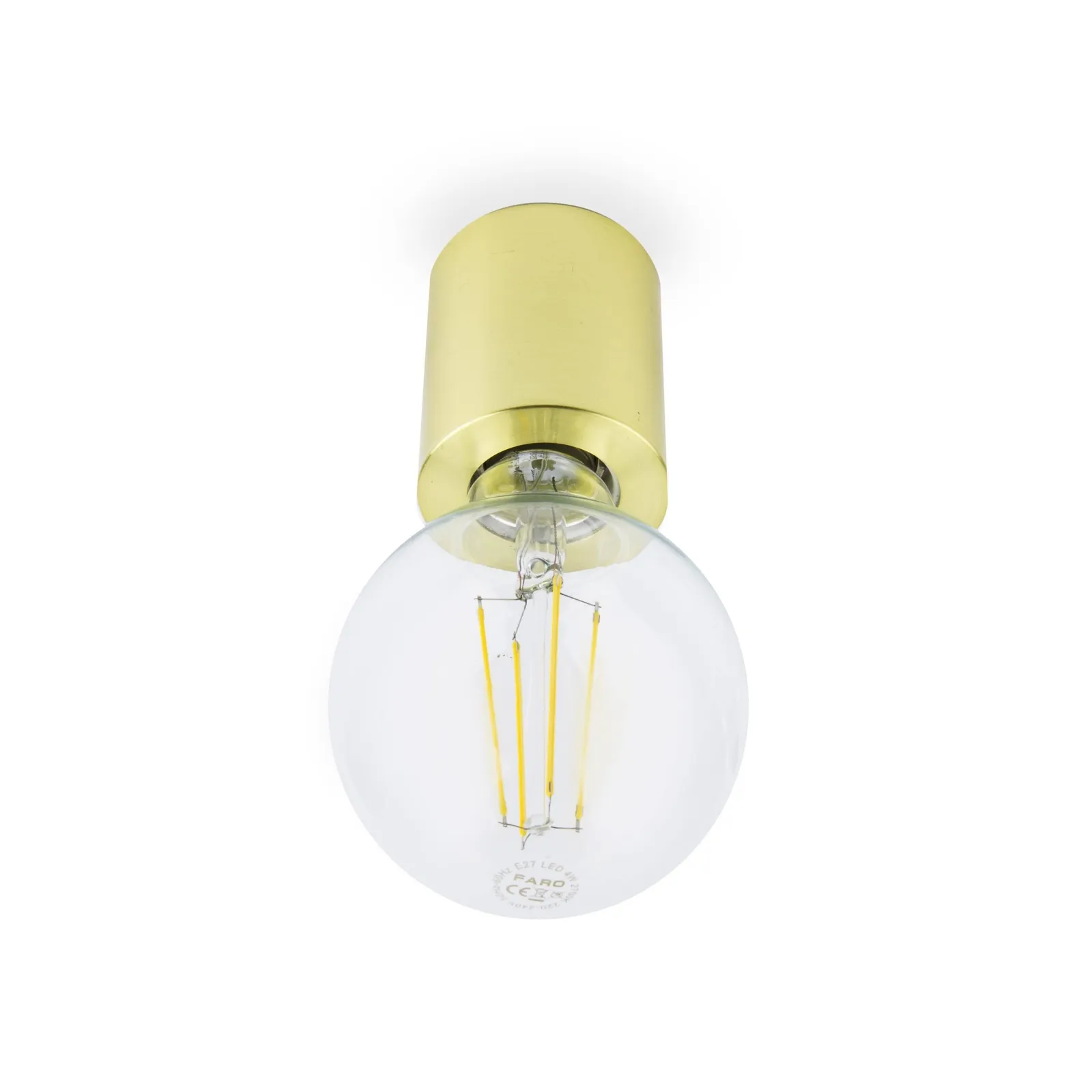 Netlighting Ten 1 Light Indoor Candle Wall Ceiling Light Satin gold E27 2
