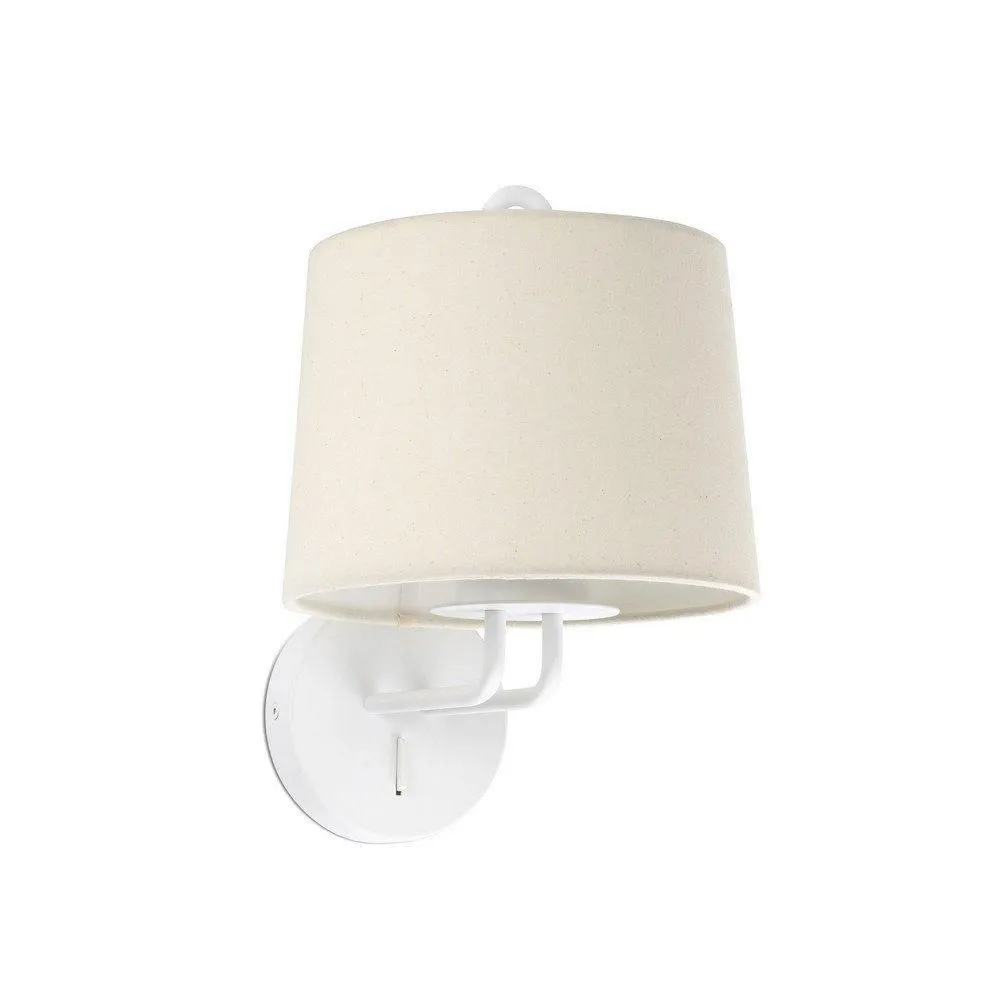 Netlighting Montreal Wall Light with Shade White E27