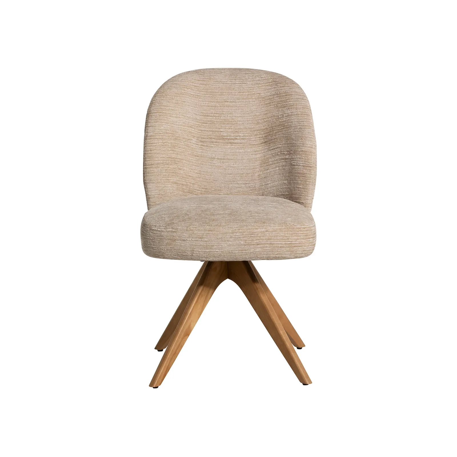 Topanga Swivel Dining Chair Without Arm, Neutral Fabric | Barker & Stonehouse 3