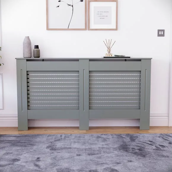 Return - Vida Designs Milton Radiator Cover, Large Olive Grey 4