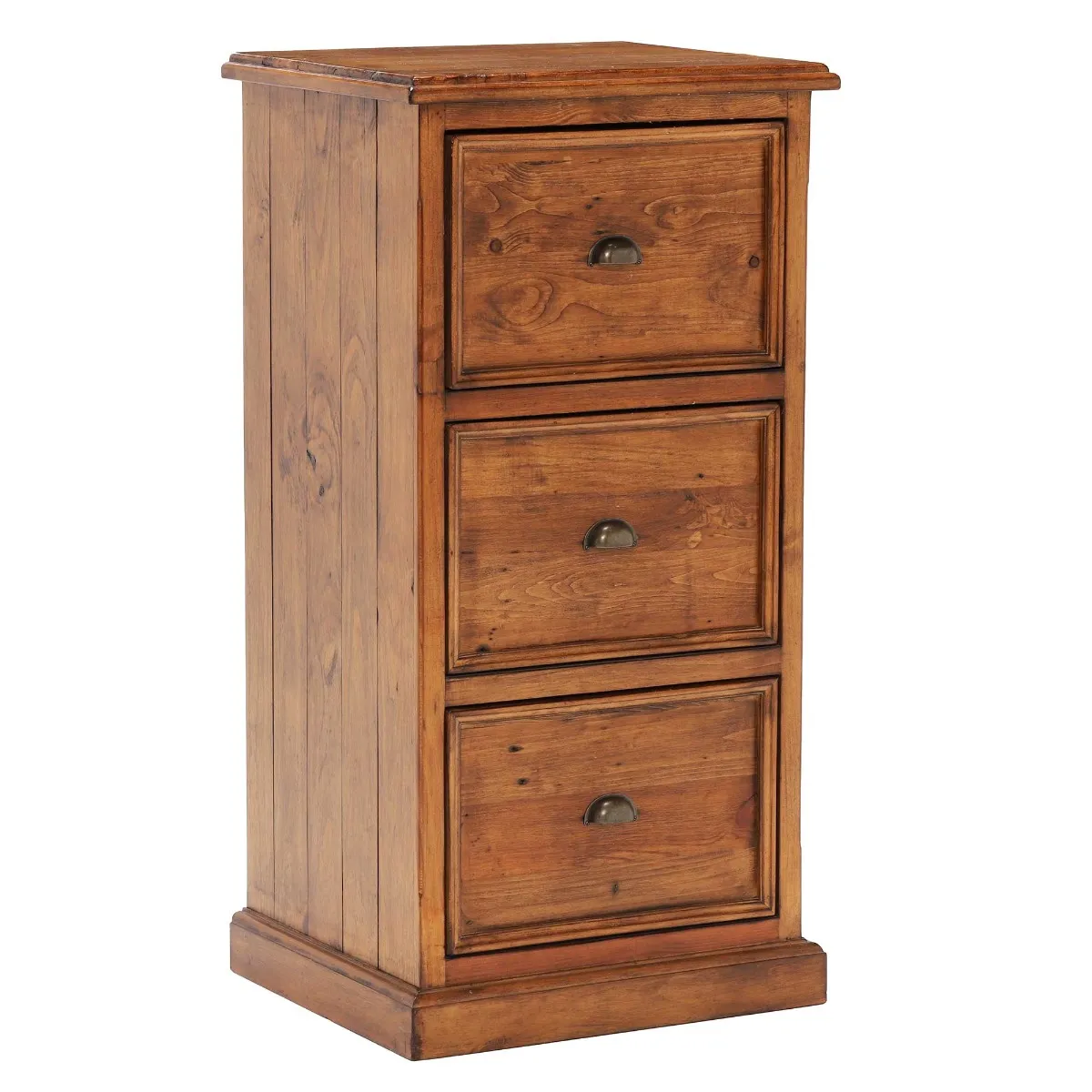 Villiers Reclaimed Wood 3 Drawer Filing Cabinet