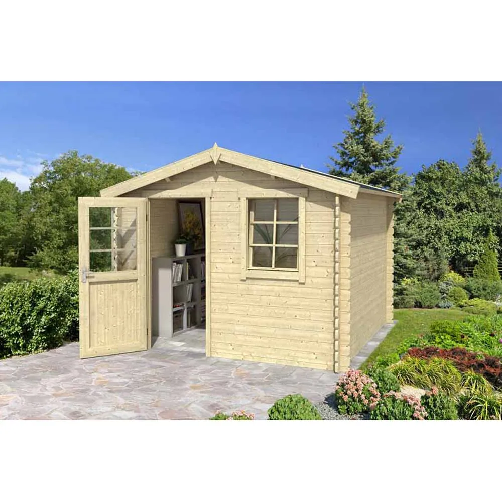 Lasita Maja Ltd Nina 275-Log Cabin, Garden Room, Home Office - L307.2xW295xH233.7 cm in Natural