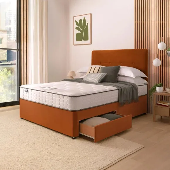 Silentnight Divan Bed With Francisco Velvet Headboard and 800 Pocket Sprung Mattress 3