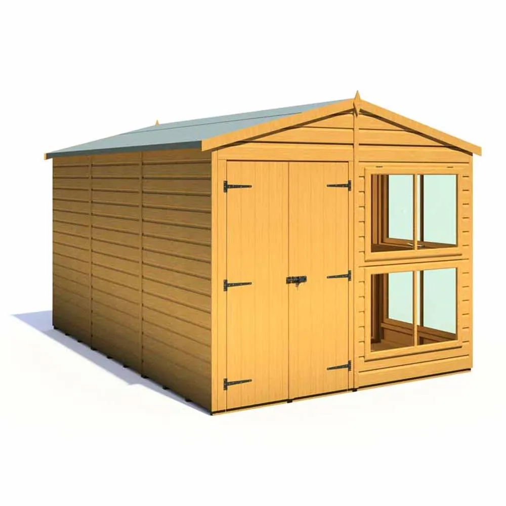Shires Sun Hut 8 x 12 Feet Potting Shed - L357 x W244.8 x H222.5 cm in Brown 3