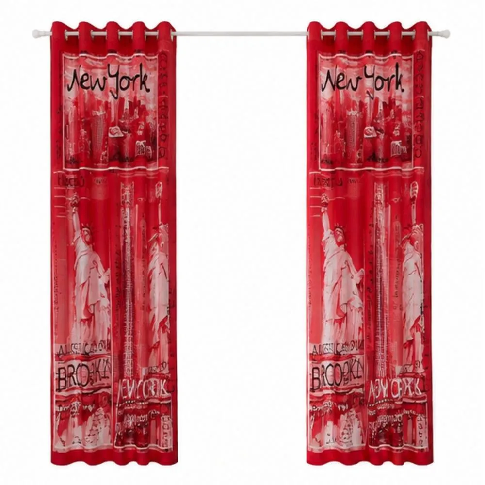Smart Living Soft Cosy Poly Cotton Inspire Curtains in Red 3