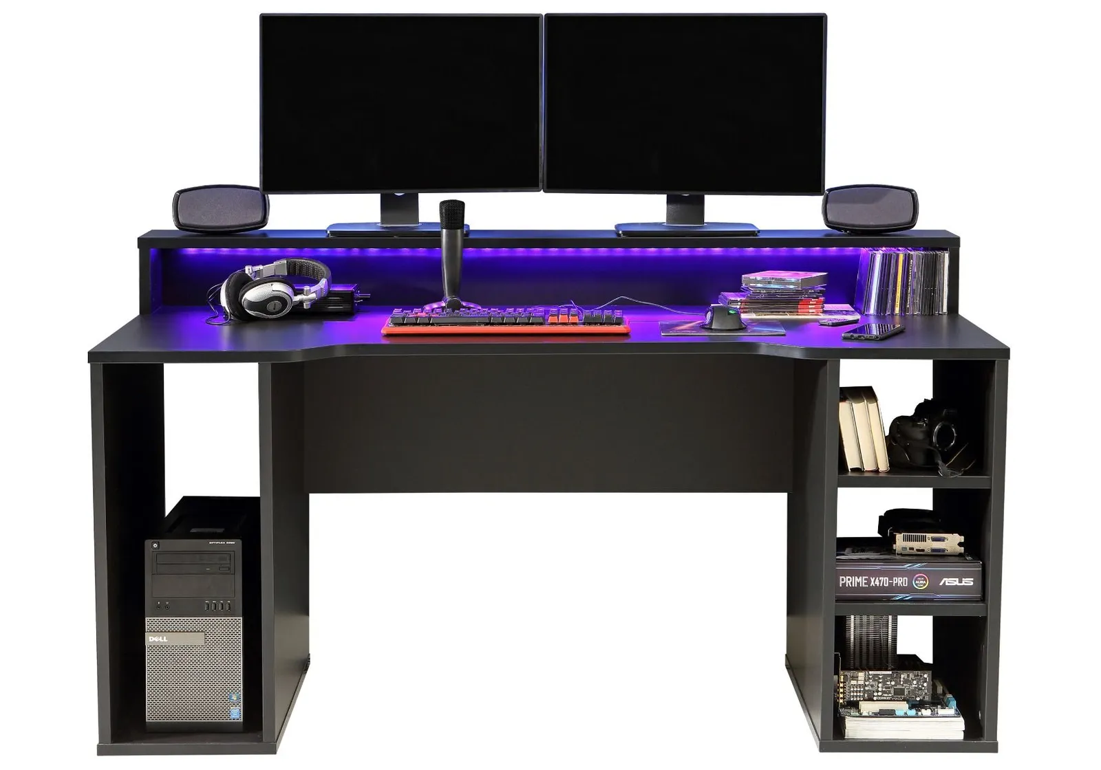 Flair Power X Gaming Desk in Black 3