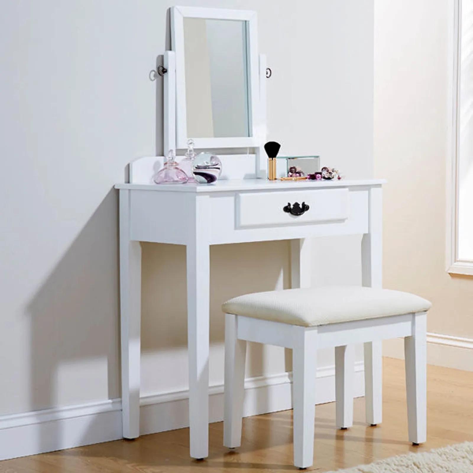 Shaker Dressing Table Set White