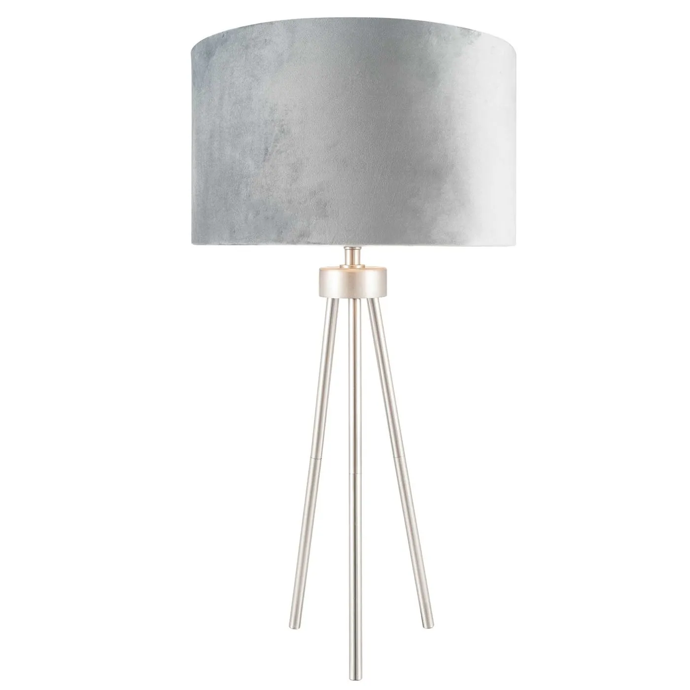 Tripod Table Lamp, Brushed Silver
