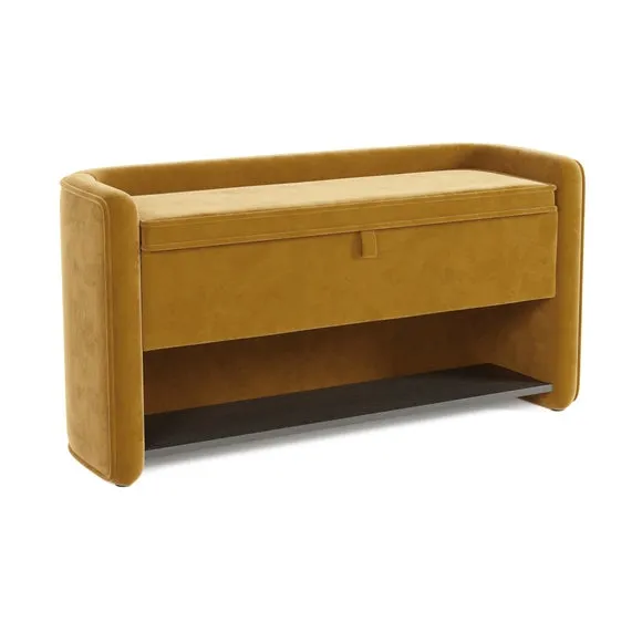 Estelle Velvet Hallway Storage Bench 6
