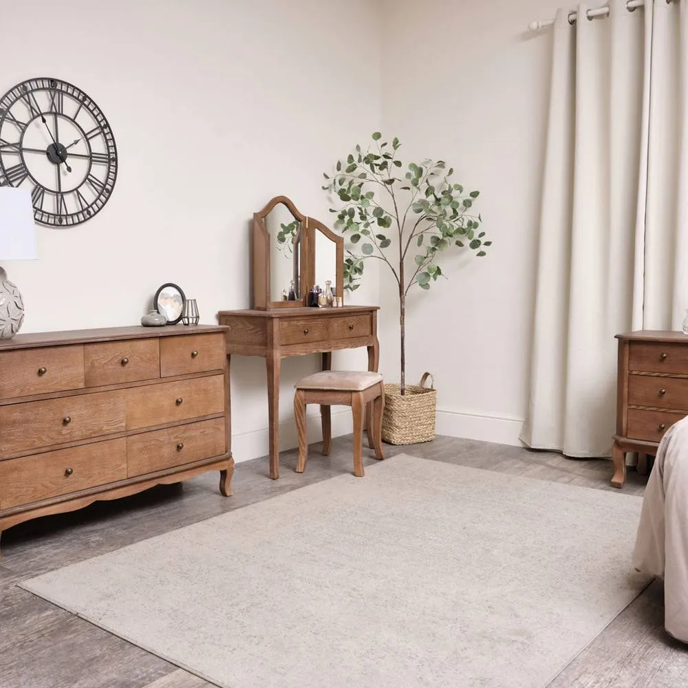 Melody Maison Dark Wood Triple Dressing Table Mirror - Ashwell Range in Dark Brown 6