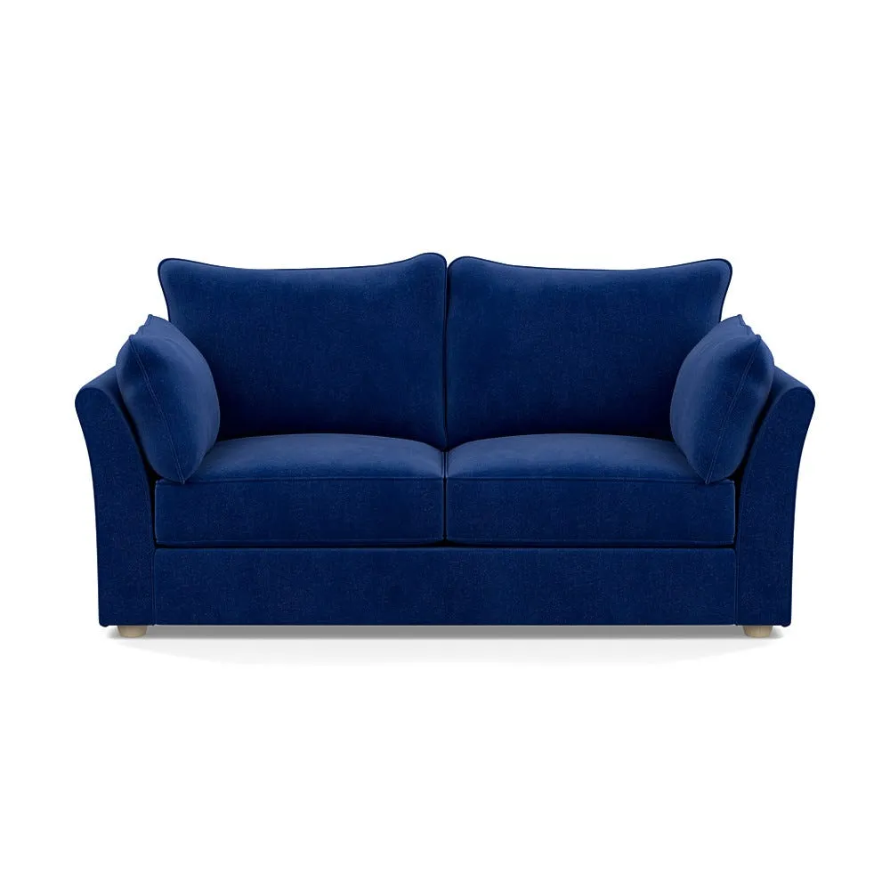 Heal's Tailor 3 Seater Sofa Smart Luxe Velvet Azure Natural Beech Feet 1