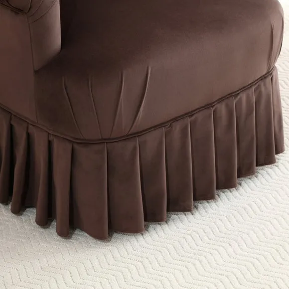 Goldie Frill Velvet Accent Chair 5
