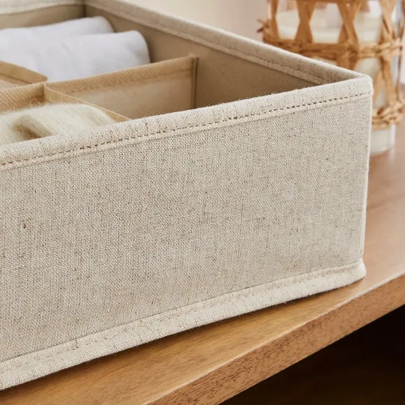 Linen Blend 8 Section Drawer Organiser 2