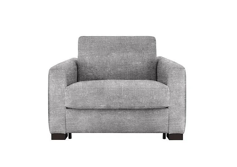 Alcova Fabric Chair Sofa Bed with Box Arms - Light Grey - Sofas and Armchairs - In Time for Christmas