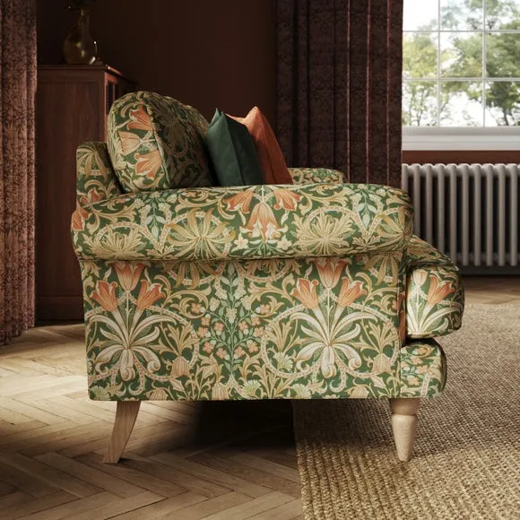 Jolene William Morris Woodland Weeds Print Velvet 3 Seater Sofa 2