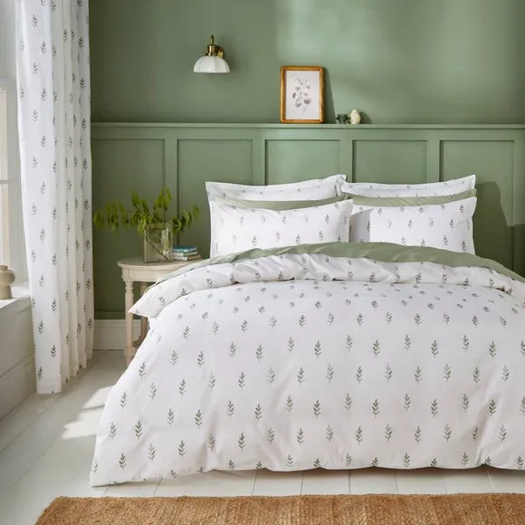 Harper Stem Floral 144 Thread Count 100% Cotton Duvet Cover & Pillowcase Set 1