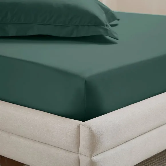 Dorma Crisp & Fresh 400 Thread Count Egyptian Cotton Percale Fitted Sheet 1