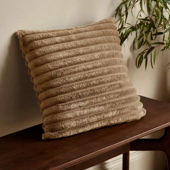 Catherine Lansfield Cosy Ribbed Square Cushion 1
