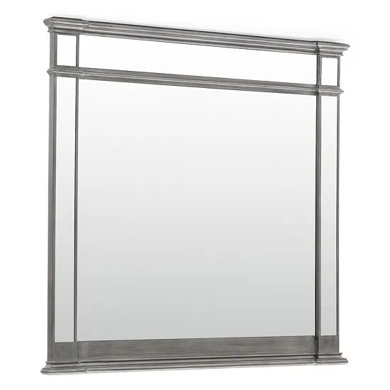 Alloa Contemporary Wooden Dressing Mirror In Grey