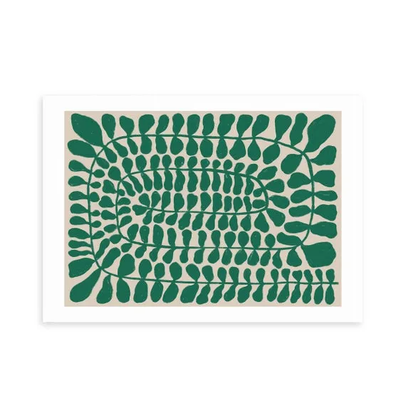 East End Prints One Hundred Leaved Landscape Green Framed Print 2