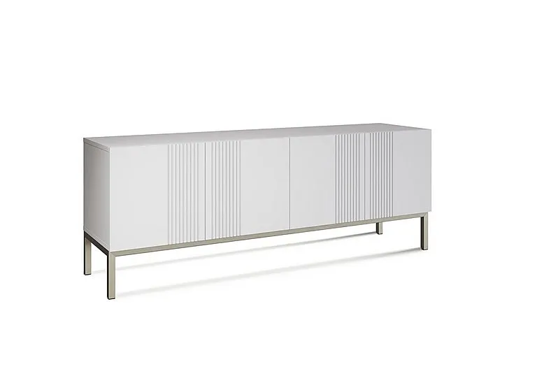 Delta Large TV Unit with Smart LED Lighting - White