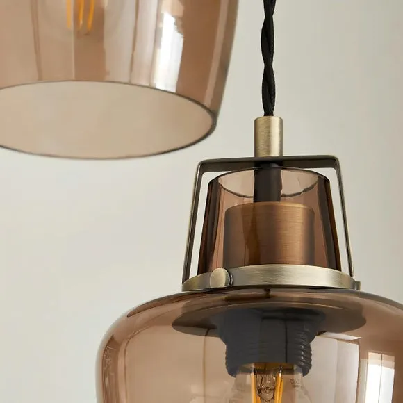 Auburn Industrial 3 Light Adjustable Cluster Ceiling Light 3