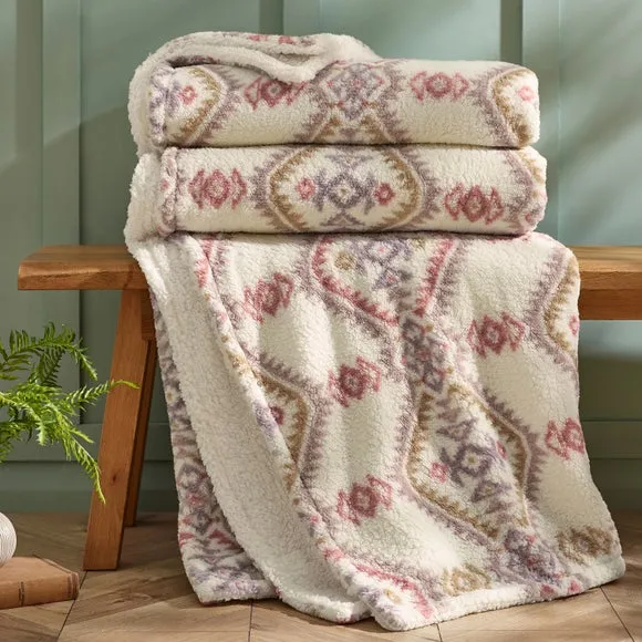 Navajo Fleece Throw Blanket 200cm x 240cm