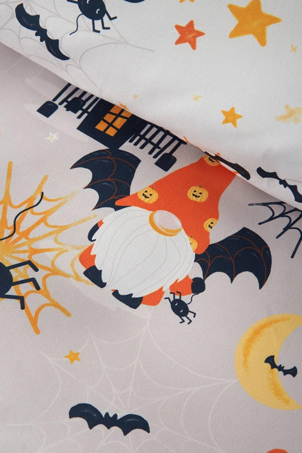 Catherine Lansfield Halloween Gonks So Soft Reversible Duvet Cover Set in Natural 4