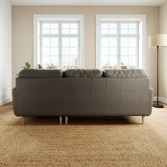 Sven Classic Leather Large Corner Chaise Sofa 3