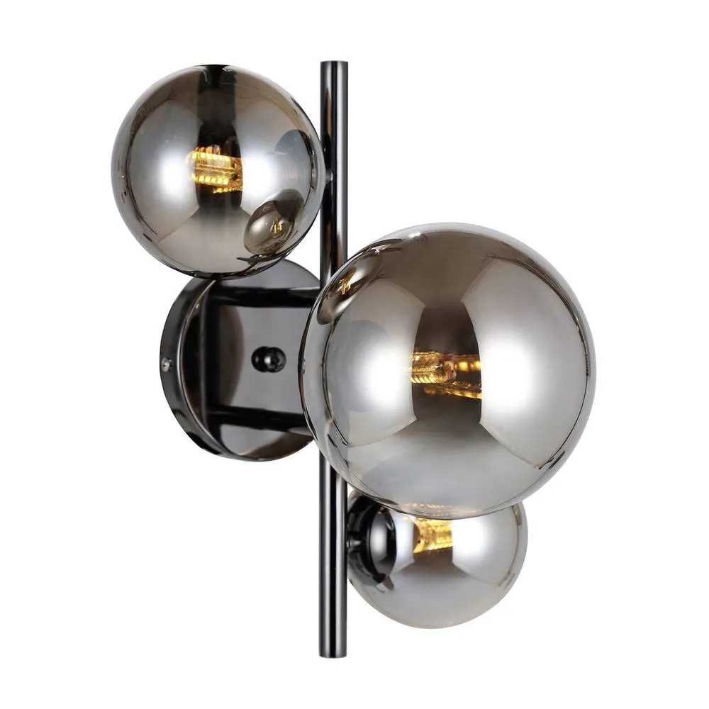 Netlighting Canello Modern 3 Light Wall Lamp G9 in Black 2