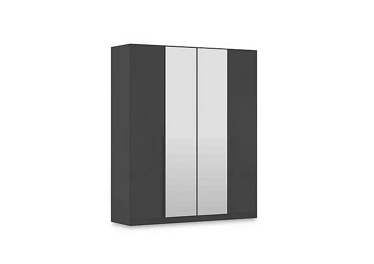 Leon 181cm 4 Door Hinged Décor Wardrobe with Mirror Doors