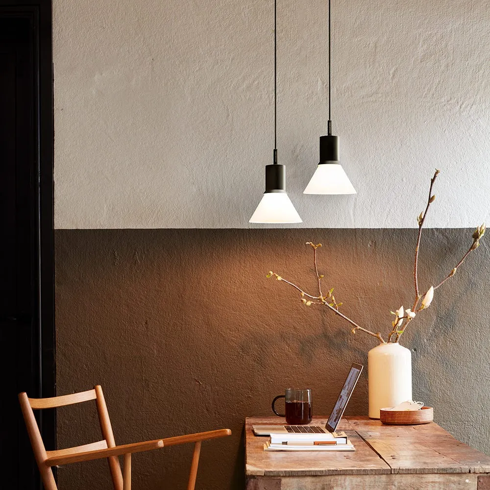 Anglepoise Type 80 Glass Pendant Light Matte Black/Opal White 4