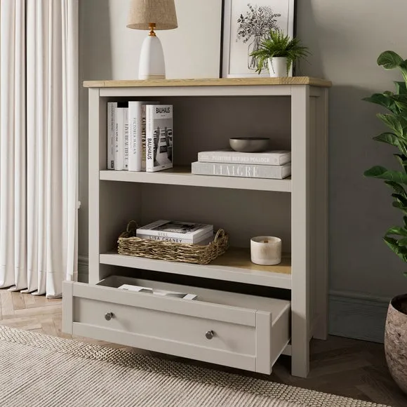 Olney Low Bookcase, Stone 2