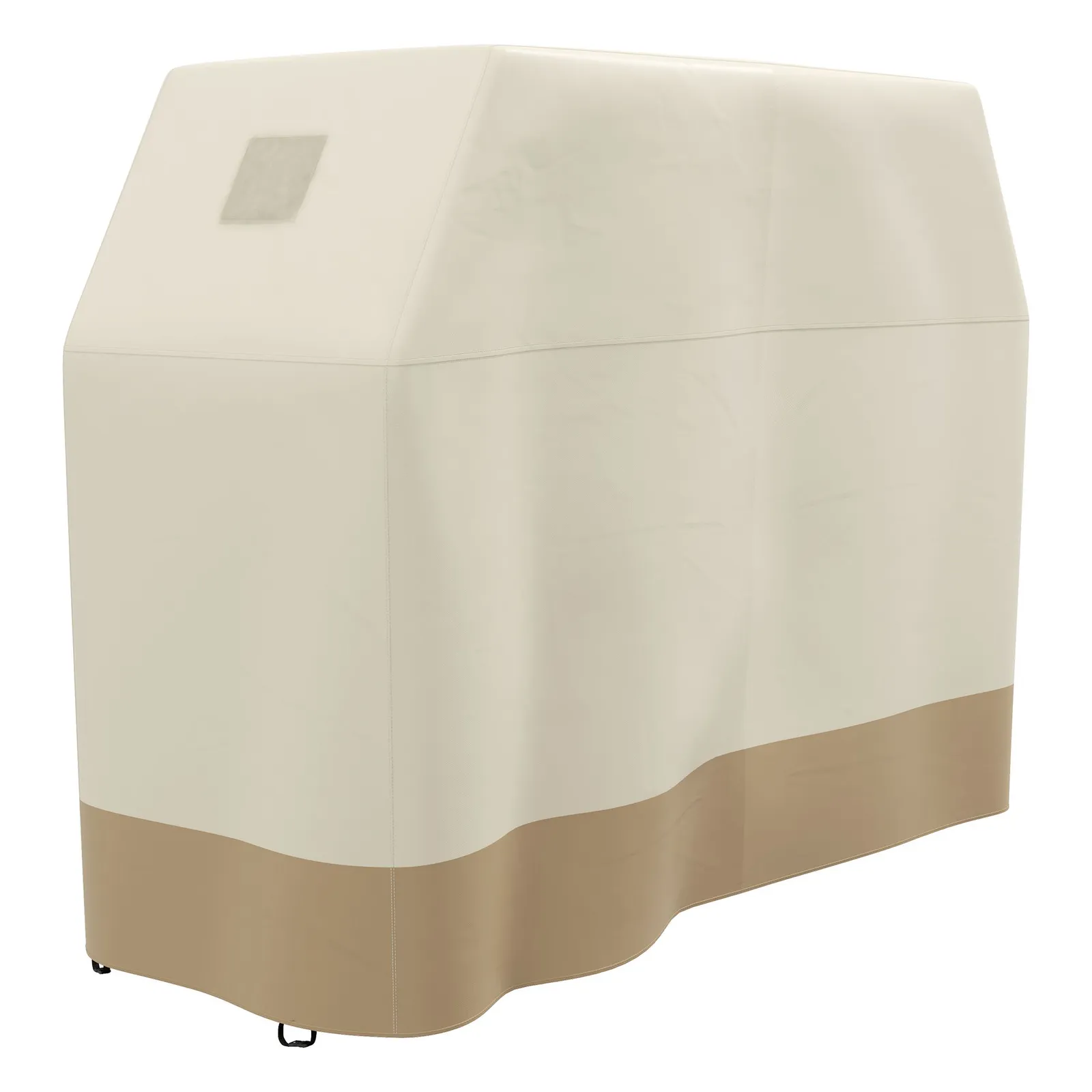 OUTSUNNY BBQ Cover for Rectangular Gas Grill, 300D Oxford Fabric Barbecue Covers with Windproof Buckles in Beige 2