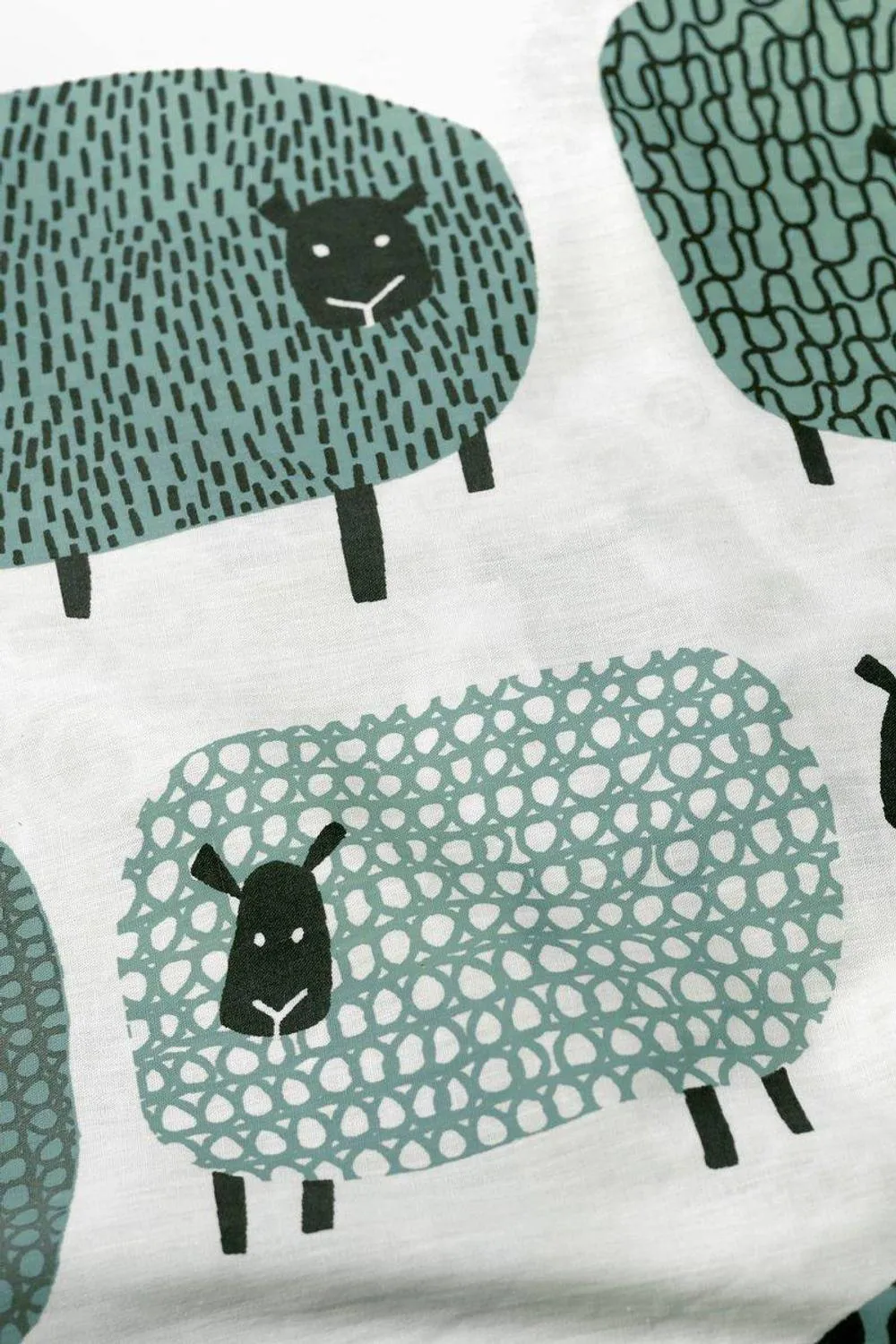 Fusion 'Dotty Sheep' Fun Reversible Duvet Cover Set in Duck Egg Blue 2
